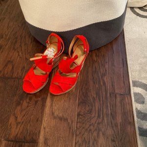 Red Wedge Shoes
